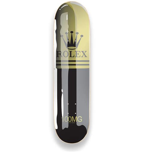 Denial Designer Drugs Rolex Skateboard Deck Multi .